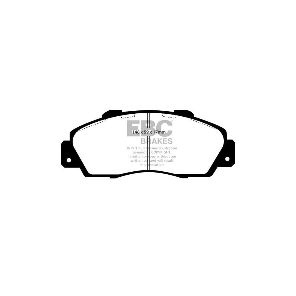 EBC Honda Civic Greenstuff 6000 Front Brake Pads (1995-2001) 1 EBC Honda Civic Greenstuff 6000 Front Brake Pads (1995-2001)