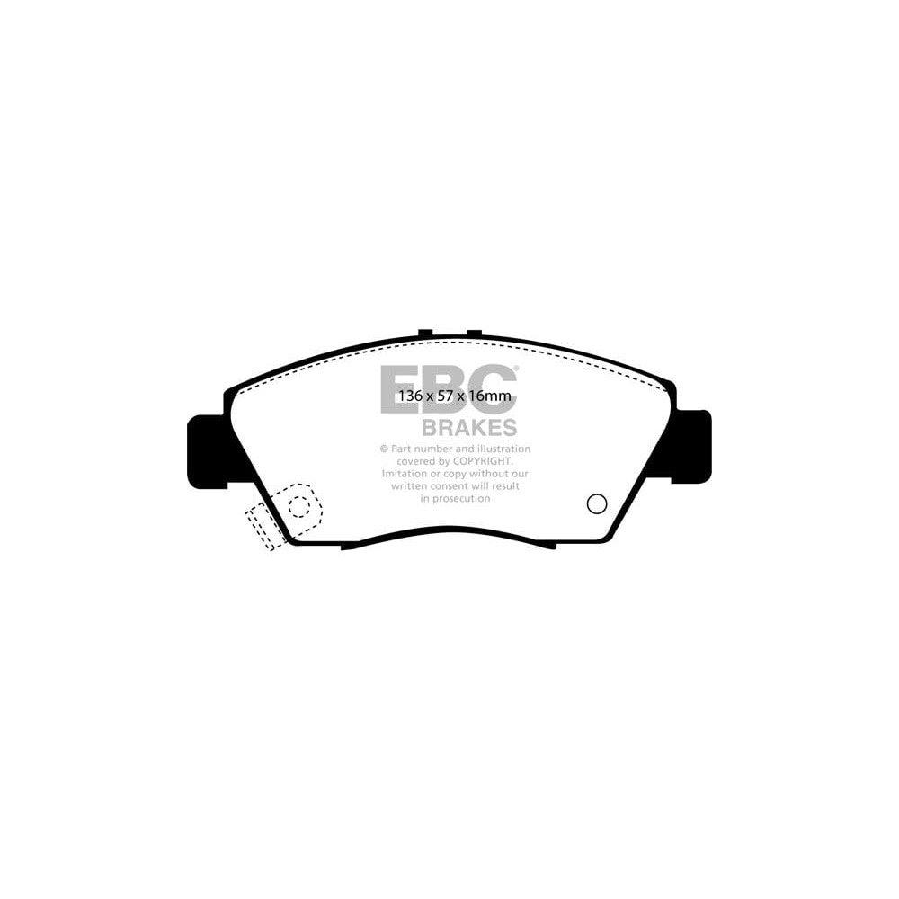 EBC Honda Civic EG/EG6 Ultimax Front Brake Pads (1992-1995) 1 EBC Honda Civic EG/EG6 Ultimax Front Brake Pads (1992-1995)