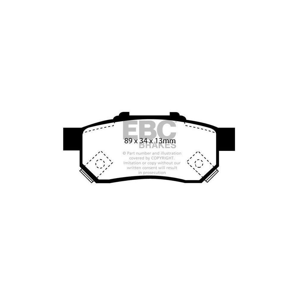 EBC Honda Civic EG/EG6 Ultimax Rear Brake Pads (1992-1995) 1 EBC Honda Civic EG/EG6 Ultimax Rear Brake Pads (1992-1995)