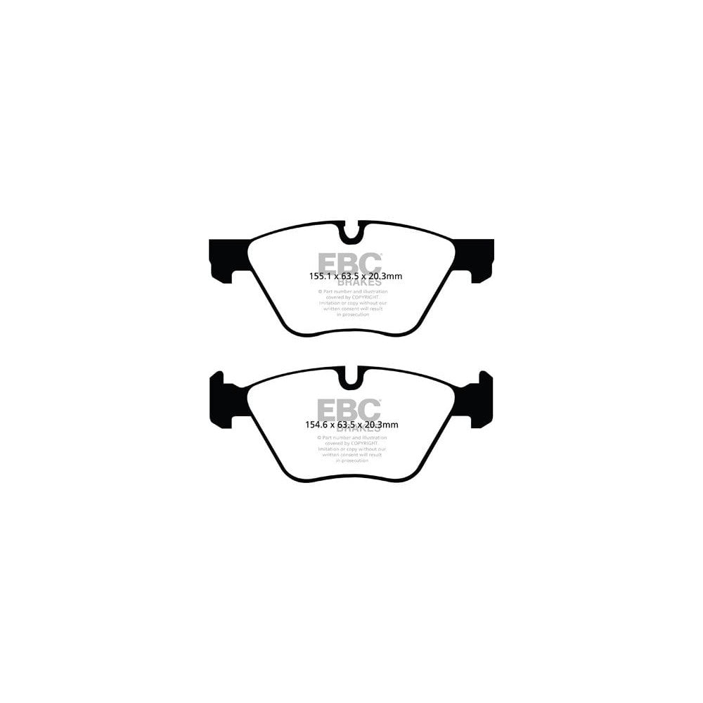EBC BMW 3-Series E90/E92 Yellowstuff Front Brake Pads (2005-2011) 4 EBC BMW 3-Series E90/E92 Yellowstuff Front Brake Pads (2005-2011) - Image 4