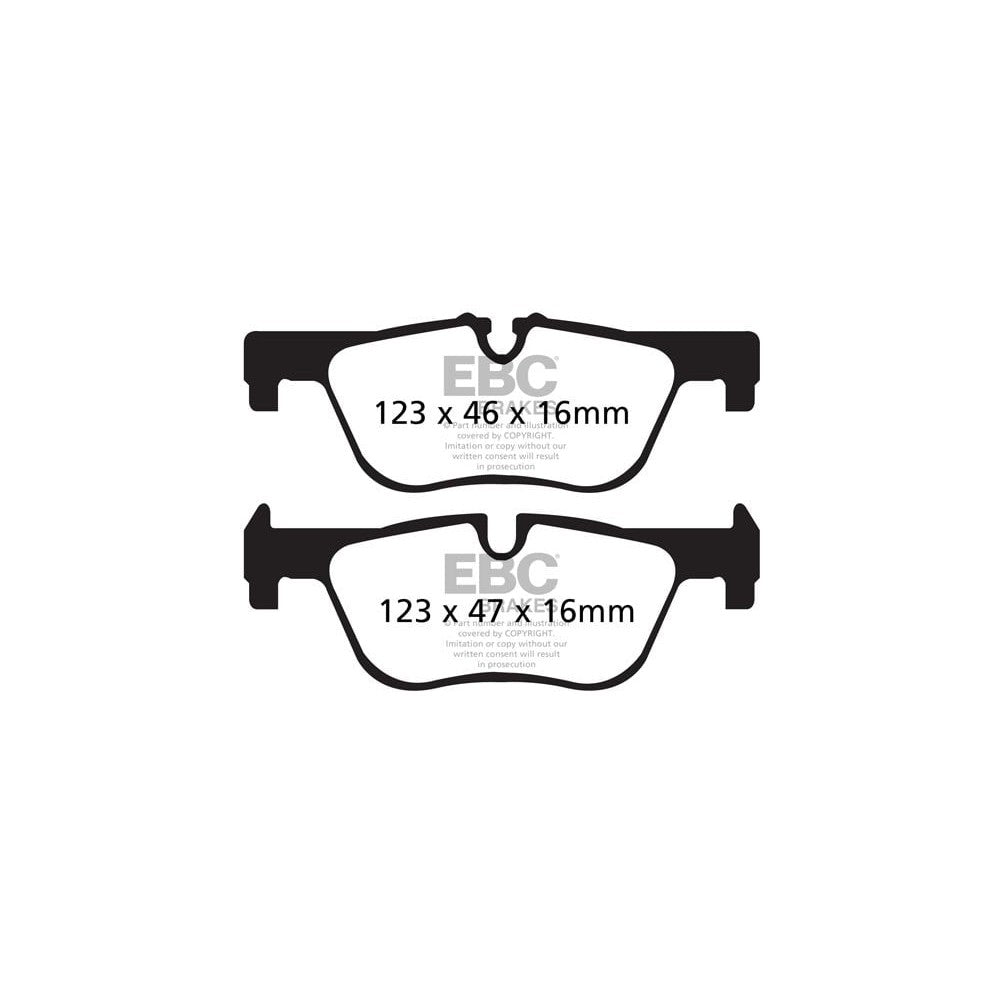EBC BMW 3-Series F30 Yellowstuff Rear Brake Pads (2011-2019) 4 EBC BMW 3-Series F30 Yellowstuff Rear Brake Pads (2011-2019) - Image 4