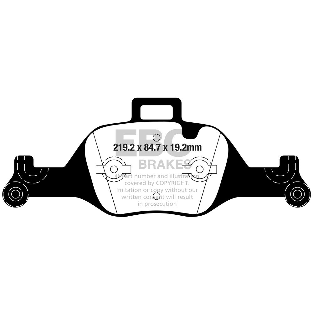 EBC BMW 3-Series G20 Redstuff Front Brake Pads (2011-2022) 1 EBC BMW 3-Series G20 Redstuff Front Brake Pads (2011-2022)