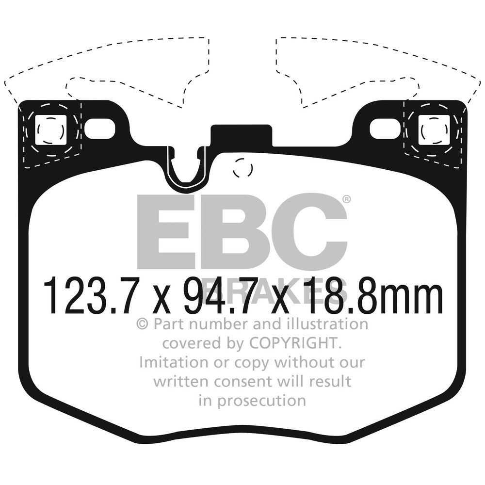 EBC BMW 3-Series G20 Redstuff Front Brake Pads (2011-2022) 1 EBC BMW 3-Series G20 Redstuff Front Brake Pads (2011-2022)
