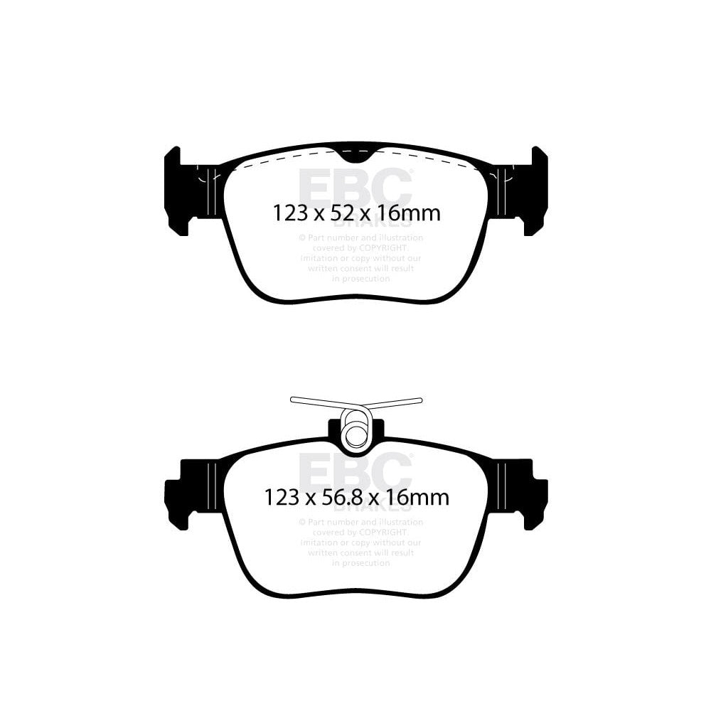 EBC VW Golf Mk8 Yellowstuff Rear Brake Pads (2019-on) 1 EBC VW Golf Mk8 Yellowstuff Rear Brake Pads (2019-on)