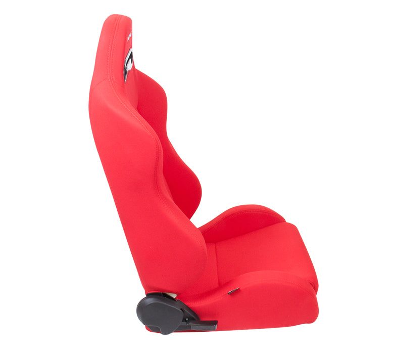 NRG Reclinable Racing Seat Cloth with Red Stitching Honda Civic EK9 Integra DC2 Type R Style - Pair 2 NRG Reclinable Racing Seat Cloth with Red Stitching Honda Civic EK9 Integra DC2 Type R Style - Pair - Image 2