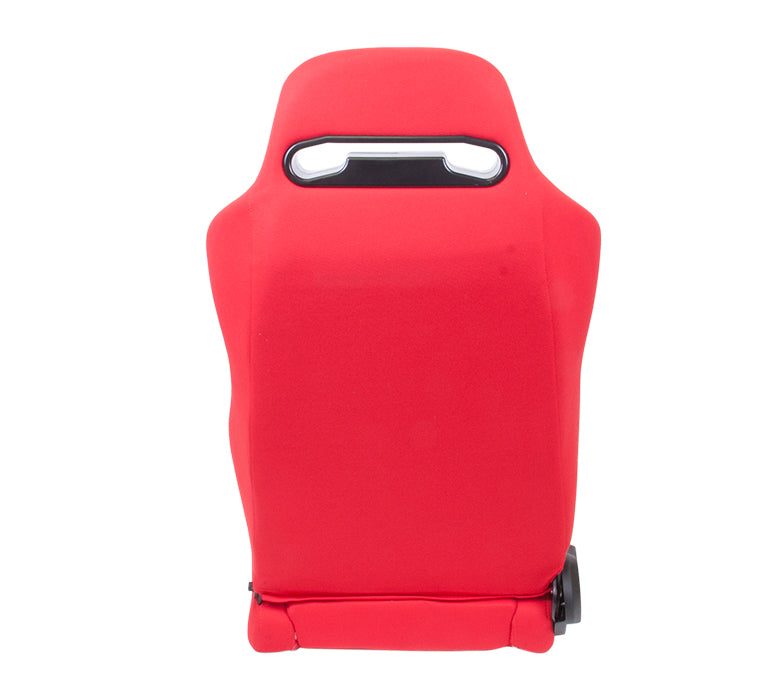 NRG Reclinable Racing Seat Cloth with Red Stitching Honda Civic EK9 Integra DC2 Type R Style - Pair 3 NRG Reclinable Racing Seat Cloth with Red Stitching Honda Civic EK9 Integra DC2 Type R Style - Pair - Image 3