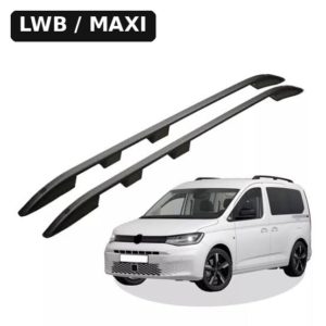 VW Caddy Mk5 LWB / Maxi Roof Rails - Black (2021+) 8 Caddy Mk5 Maxi Roof Rails Black – VW Caddy Mk5 LWB