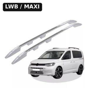 VW Caddy Mk5 LWB / Maxi Roof Rails - Silver (2021+) 7 Caddy Mk5 Maxi Roof Rails Silver – VW Caddy Mk5 LWB