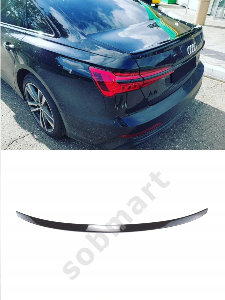 Boot Spoiler For Audi A6 C8 Sedan 2018+ Gloss Black 1 Boot Spoiler For Audi A6 C8 Sedan 2018+ Gloss Black
