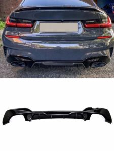 Rear Diffuser For BMW 3 G20 G21 2018-2022 Gloss Black 8 Rear Diffuser For BMW 3 G20 G21 2018-2022 Gloss Black