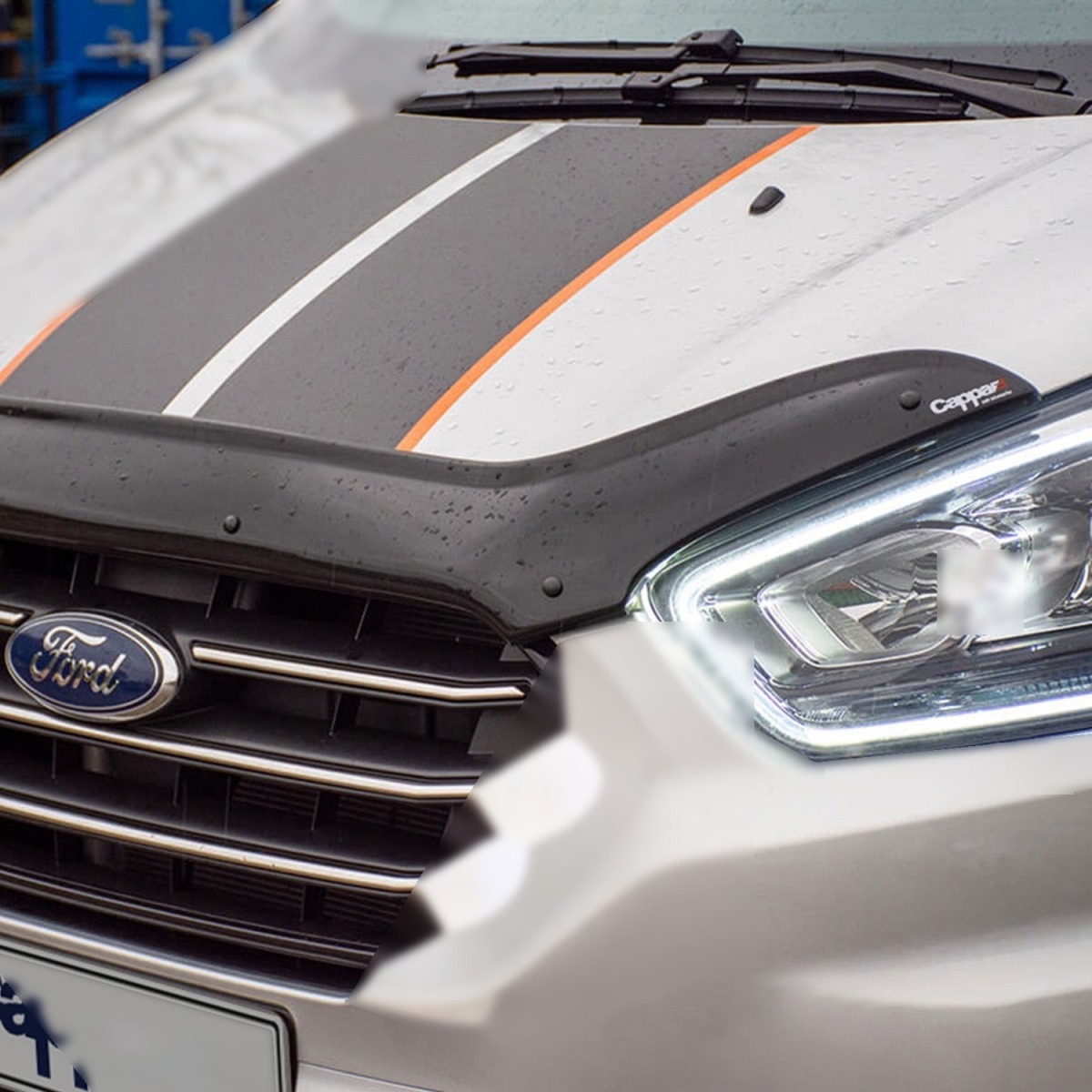 Ford Transit Custom Bonnet Protector (2017-2023) 4 Ford Transit Custom Mk1 facelift 2017-2023 bonnet protector