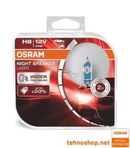 Osram Night Breaker Laser H8 Halogen Bulb 12V 35W 6 Osram Night Breaker Laser H8 Halogen Bulb 12V 35W
