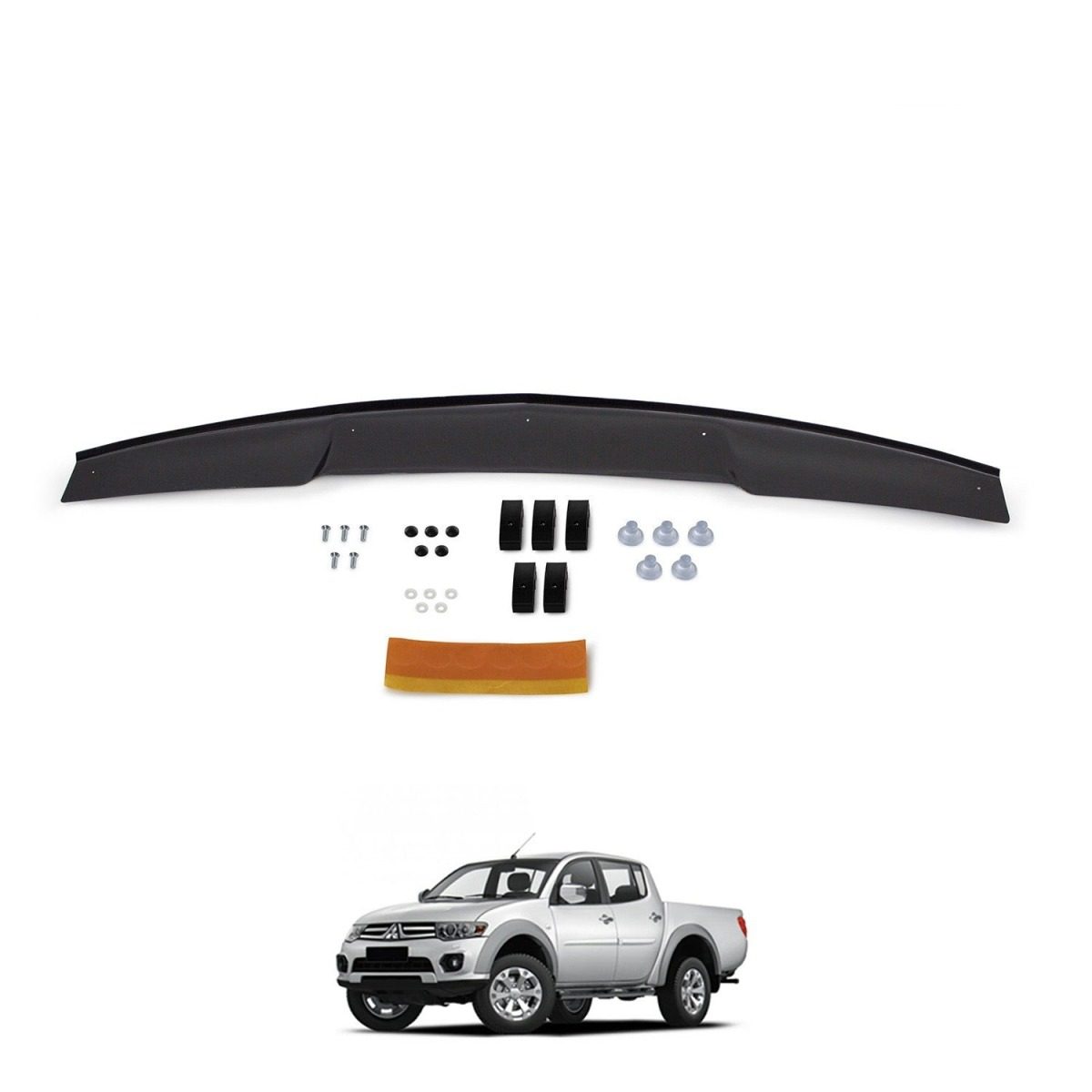 Mitsubishi L200 Bonnet Protector (2006-2014) 1 Mitsubishi L200 Series 4 (KB4T) 2006-2014 bonnet protector