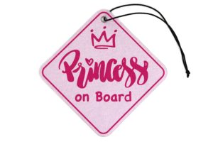 Princess On Board Car Air Freshener – New Car Scent 10 Princess On Board Car Air Freshener – front