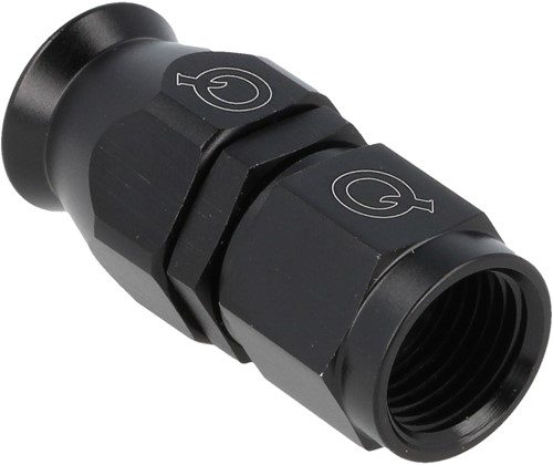 QSP PTFE Hose End D06 Straight Black 2 QSP PTFE Hose End D06 Straight Black - Image 2