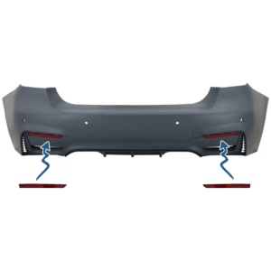BMW 3 Series F30 M3 Style Rear Bumper Red Reflectors (2011-2019) 7 BMW 3 Series F30 M3 Style Rear Bumper Red Reflectors (2011-2019)
