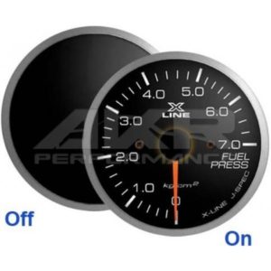 STRI X-Line Fuel Pressure Gauge White 52mm